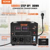 image:imageVEVOR Voltage Auto Converter Transformer 6000VA Heavy Duty Step UpDown Power Transformer 110V to 220V and 220V to 110V with 3 US Outlets 3 EU Outlets LCD Display Circuit Breaker Protection5000W