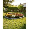 image:imageVEVOR No Dig Garden Edging Border Faux Wood Landscape Edging Flexible Plastic Lawn Edging for Tree Flower Bed Pathway Yard 4 Pack 10 Blocks 4114L x 374 W x 748H 32 Spikes Included BeigeSandstone Gray