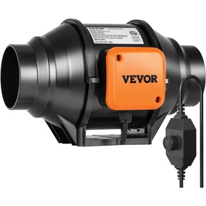 image:imageVEVOR 4 Air Filtration Kit 180 CFM Inline Duct Fan with Speed Controller Carbon Filter amp Ducting Ventilation System for Heating Cooling Booster Grow Tents Hydroponics4 Fan  Variable Speed Controller
