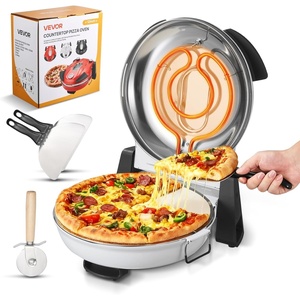 image:imageVEVOR Commercial Pizza Oven Countertop 14 Single Deck Layer 110V 1300W Stainless Steel Electric Pizza Oven with Stone and Shelf Multipurpose Indoor Pizza Maker for Restaurant Home Pretzels BakedWhite