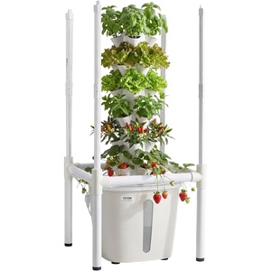 image:imageVEVOR Hydroponic Tower 50 Pods 10 Tiers Hydroponics Growing System Kit with App Control amp Casters Vertical Home Garden with 20L Water Tank amp Pump Planter for Indoor Herbs Fruits and VegetablesPro6 Tiers30 PodsWith Grow Light