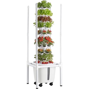 image:imageVEVOR Hydroponic Tower 50 Pods 10 Tiers Hydroponics Growing System Kit with App Control amp Casters Vertical Home Garden with 20L Water Tank amp Pump Planter for Indoor Herbs Fruits and VegetablesPro9 Tiers45 PodsWith Grow Light