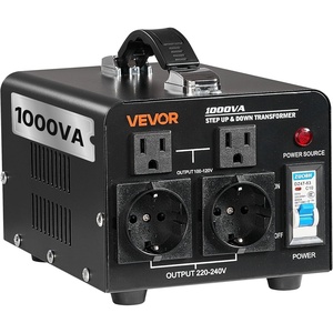 image:imageVEVOR Voltage Auto Converter Transformer 6000VA Heavy Duty Step UpDown Power Transformer 110V to 220V and 220V to 110V with 3 US Outlets 3 EU Outlets LCD Display Circuit Breaker Protection1000W
