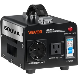 image:imageVEVOR Voltage Auto Converter Transformer 6000VA Heavy Duty Step UpDown Power Transformer 110V to 220V and 220V to 110V with 3 US Outlets 3 EU Outlets LCD Display Circuit Breaker Protection500W