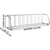 image:imageBestEquip 10 Holders Floor Bike Rack 59 Length AllSteel Grid Bike Rack 10Bike Capacity DualSide Storage Stand for Garages Streets Yards Bike Events111
