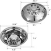 image:imagePolished 195 10 Lug Wheel Simulators Stainless Steel Bolt Kit Hubcap Kit Fit for 20052020 Ford F450F550 2WD Trunk Dually Wheel Cover Set195