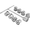 image:imagePolished 195 10 Lug Wheel Simulators Stainless Steel Bolt Kit Hubcap Kit Fit for 20052020 Ford F450F550 2WD Trunk Dually Wheel Cover Set195