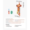 image:imageVEVOR 1100 lbs Electric Chain Hoist 20ft Lifting Height 120V 60Hz Single Phase Overhead Crane w 328ft Wireless amp 15ft Wired Remote Control Power Electric Hoist for Factories Warehouses Garages2200lbs 20FT