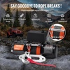 image:imageVEVOR 13500 lb Electric Truck Winch 12V DC 38 in x 80 ft Synthetic Rope Aluminum Fairlead Wireless amp Wired Remote Control 13500 lbs IP55 Waterproof Towing for Off Road Jeep SUV Boat6000 LBS