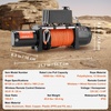 image:imageVEVOR 13500 lb Electric Truck Winch 12V DC 38 in x 80 ft Synthetic Rope Aluminum Fairlead Wireless amp Wired Remote Control 13500 lbs IP55 Waterproof Towing for Off Road Jeep SUV Boat10000 LBS