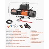 image:imageVEVOR 13500 lb Electric Truck Winch 12V DC 38 in x 80 ft Synthetic Rope Aluminum Fairlead Wireless amp Wired Remote Control 13500 lbs IP55 Waterproof Towing for Off Road Jeep SUV Boat13500 lbs