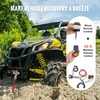 image:imageVEVOR 13500 lb Electric Truck Winch 12V DC 38 in x 80 ft Synthetic Rope Aluminum Fairlead Wireless amp Wired Remote Control 13500 lbs IP55 Waterproof Towing for Off Road Jeep SUV Boat4500 LBS