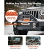 image:imageVEVOR 13500 lb Electric Truck Winch 12V DC 38 in x 80 ft Synthetic Rope Aluminum Fairlead Wireless amp Wired Remote Control 13500 lbs IP55 Waterproof Towing for Off Road Jeep SUV Boat13500 lbs
