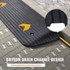 image:imageVEVOR 2 Rise Threshold Ramp Doorway Recycled Rubber Power Wheelchair Ramp 364 Feet Long 33069Lbs Load Capacity NonSlip Surface Rubber Solid Threshold Ramp for Wheelchair and ScooterBlack