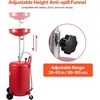 image:imageVEVOR 25 Gallon Waste Oil Drain Tank Air Operated Portable Oil Drainer with Adjustable Funnel Height Industrial Fluid Drain Tank with Wheels Fluid Fuel Transfer Drainage for Auto Repair Shops Red157 x 152x 65 in