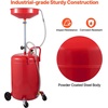 image:imageVEVOR 25 Gallon Waste Oil Drain Tank Air Operated Portable Oil Drainer with Adjustable Funnel Height Industrial Fluid Drain Tank with Wheels Fluid Fuel Transfer Drainage for Auto Repair Shops Red157 x 152x 65 in