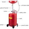 image:imageVEVOR 25 Gallon Waste Oil Drain Tank Air Operated Portable Oil Drainer with Adjustable Funnel Height Industrial Fluid Drain Tank with Wheels Fluid Fuel Transfer Drainage for Auto Repair Shops Red157 x 152x 65 in