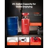 image:imageVEVOR 25 Gallon Waste Oil Drain Tank Air Operated Portable Oil Drainer with Adjustable Funnel Height Industrial Fluid Drain Tank with Wheels Fluid Fuel Transfer Drainage for Auto Repair Shops Red209 x 171 x 681 in