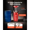 image:imageVEVOR 25 Gallon Waste Oil Drain Tank Air Operated Portable Oil Drainer with Adjustable Funnel Height Industrial Fluid Drain Tank with Wheels Fluid Fuel Transfer Drainage for Auto Repair Shops Red201 x 201 x 661 in