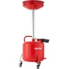 image:imageVEVOR 25 Gallon Waste Oil Drain Tank Air Operated Portable Oil Drainer with Adjustable Funnel Height Industrial Fluid Drain Tank with Wheels Fluid Fuel Transfer Drainage for Auto Repair Shops Red8 Gallon