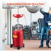 image:imageVEVOR 25 Gallon Waste Oil Drain Tank Air Operated Portable Oil Drainer with Adjustable Funnel Height Industrial Fluid Drain Tank with Wheels Fluid Fuel Transfer Drainage for Auto Repair Shops Red157 x 152x 65 in