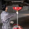 image:imageVEVOR 25 Gallon Waste Oil Drain Tank Air Operated Portable Oil Drainer with Adjustable Funnel Height Industrial Fluid Drain Tank with Wheels Fluid Fuel Transfer Drainage for Auto Repair Shops Red209 x 171 x 681 in