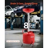image:imageVEVOR 25 Gallon Waste Oil Drain Tank Air Operated Portable Oil Drainer with Adjustable Funnel Height Industrial Fluid Drain Tank with Wheels Fluid Fuel Transfer Drainage for Auto Repair Shops Red8 Gallon