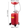 image:imageVEVOR 25 Gallon Waste Oil Drain Tank Air Operated Portable Oil Drainer with Adjustable Funnel Height Industrial Fluid Drain Tank with Wheels Fluid Fuel Transfer Drainage for Auto Repair Shops Red157 x 152x 65 in