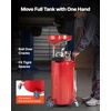 image:imageVEVOR 25 Gallon Waste Oil Drain Tank Air Operated Portable Oil Drainer with Adjustable Funnel Height Industrial Fluid Drain Tank with Wheels Fluid Fuel Transfer Drainage for Auto Repair Shops Red201 x 201 x 661 in