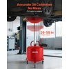 image:imageVEVOR 25 Gallon Waste Oil Drain Tank Air Operated Portable Oil Drainer with Adjustable Funnel Height Industrial Fluid Drain Tank with Wheels Fluid Fuel Transfer Drainage for Auto Repair Shops Red8 Gallon