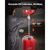 image:imageVEVOR 25 Gallon Waste Oil Drain Tank Air Operated Portable Oil Drainer with Adjustable Funnel Height Industrial Fluid Drain Tank with Wheels Fluid Fuel Transfer Drainage for Auto Repair Shops Red209 x 171 x 681 in