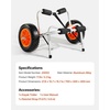 image:imageVEVOR 250 lbs Kayak Cart Foldable Kayak Trolley with 10inch Solid Rubber Tires amp 1 Ratchet Strap Paddle Board Trolley for Carrying Kayaks Canoes Paddleboards Float Mats Jon Boats276 x 157 x 157 in  700 x 400 x 400 mm