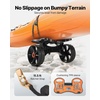 image:imageVEVOR 300 lbs Kayak Cart Foldable Kayak Trolley with 10inch Solid Rubber Tires amp 1 Ratchet Strap Paddle Board Trolley for Carrying Kayaks Canoes Paddleboards Float Mats Jon BoatsBlack