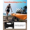 image:imageVEVOR 300 lbs Kayak Cart Foldable Kayak Trolley with 10inch Solid Rubber Tires amp 1 Ratchet Strap Paddle Board Trolley for Carrying Kayaks Canoes Paddleboards Float Mats Jon BoatsBlack