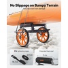image:imageVEVOR 300lbs Kayak Cart AllTerrain Super Duty Trolley Cart Canoe Cart Dolly with 15inch NoFlat Solid Rubber Tires and Kickstand Quickly Assembles amp Disassembles for Kayaks Canoes Paddleboards