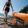 image:imageVEVOR 300lbs Kayak Cart AllTerrain Super Duty Trolley Cart Canoe Cart Dolly with 15inch NoFlat Solid Rubber Tires and Kickstand Quickly Assembles amp Disassembles for Kayaks Canoes Paddleboards
