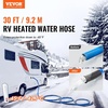 image:imageVEVOR 30ft Heated Water Hose for RV Heated Drinking Water Hose Antifreeze to 45F Automatic Selfregulating 58 ID with 34 GHT Adapter Lead and BPA Free