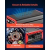 image:imageVEVOR 4 Channel Car Audio Amplifier 2 Ohm Stable Bridgeable Class D Full Range Amp Max Power 4 x 110W  4 Ohm  4 x 160W  2 Ohm for Car SUV Truck OffRoad1600W