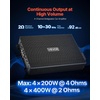 image:imageVEVOR 4 Channel Car Audio Amplifier 2 Ohm Stable Bridgeable Class D Full Range Amp Max Power 4 x 110W  4 Ohm  4 x 160W  2 Ohm for Car SUV Truck OffRoad1600W