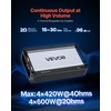 image:imageVEVOR 4 Channel Car Audio Amplifier 2 Ohm Stable Bridgeable Class D Full Range Amp Max Power 4 x 420W  4 Ohm  4 x 600W  2 Ohm for Car SUV Truck OffRoad2400W