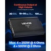 image:imageVEVOR 4 Channel Car Audio Amplifier 2 Ohm Stable Bridgeable Class D Full Range Amp Max Power 4 x 420W  4 Ohm  4 x 600W  2 Ohm for Car SUV Truck OffRoad2000W