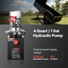 image:imageVEVOR 4 Quart Hydraulic Power Unit Double Acting Dump Trailer Pump 3200 PSI Max Relief Pressure amp 091 GPM Flow Rate DC 12V Hydraulic Pump with Metal Reservoir for Dump Trailer Car Lifting Black4 Quart