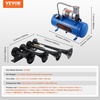 image:imageVEVOR 4 Trumpet Air Horn Kit 150dB Train Horns for Pickup Trucks 12V 120 psi Air Compressor 16 Gal6 L Tank with Gauge for Any 12V Vehicle Car Truck Train Van BoatUpgrade