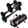 image:imageVEVOR 4 Trumpet Air Horn Kit 150dB Train Horns for Pickup Trucks 12V 120 psi Air Compressor 16 Gal6 L Tank with Gauge for Any 12V Vehicle Car Truck Train Van BoatUpgrade