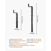 image:imageVEVOR 5000 lbs AFrame Trailer Jack 15 Vertical Travel Adjustable Drop Leg for Horse Utility Yacht Trailers2000 lbs 1334 inch Stroke