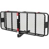 image:imageVEVOR 53 x 19 x 5 in Hitch Cargo Carrier 500lb Capacity Trailer Mount Basket Steel Luggage Carrier Rack Fits 2 Receiver for SUV Truck Pickup with Net Stabilizer Straps Black60 x 20 x 6