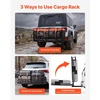image:imageVEVOR 53 x 19 x 5 in Hitch Cargo Carrier 500lb Capacity Trailer Mount Basket Steel Luggage Carrier Rack Fits 2 Receiver for SUV Truck Pickup with Net Stabilizer Straps Black60 x 36 x 6