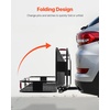image:imageVEVOR 53 x 19 x 5 in Hitch Cargo Carrier 500lb Capacity Trailer Mount Basket Steel Luggage Carrier Rack Fits 2 Receiver for SUV Truck Pickup with Net Stabilizer Straps Black60 x 20 x 6