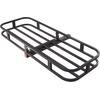 image:imageVEVOR 53 x 19 x 5 in Hitch Cargo Carrier 500lb Capacity Trailer Mount Basket Steel Luggage Carrier Rack Fits 2 Receiver for SUV Truck Pickup with Net Stabilizer Straps Black53 x 19 x 5