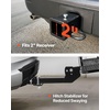 image:imageVEVOR 53 x 19 x 5 in Hitch Cargo Carrier 500lb Capacity Trailer Mount Basket Steel Luggage Carrier Rack Fits 2 Receiver for SUV Truck Pickup with Net Stabilizer Straps Black60 x 24 x 6